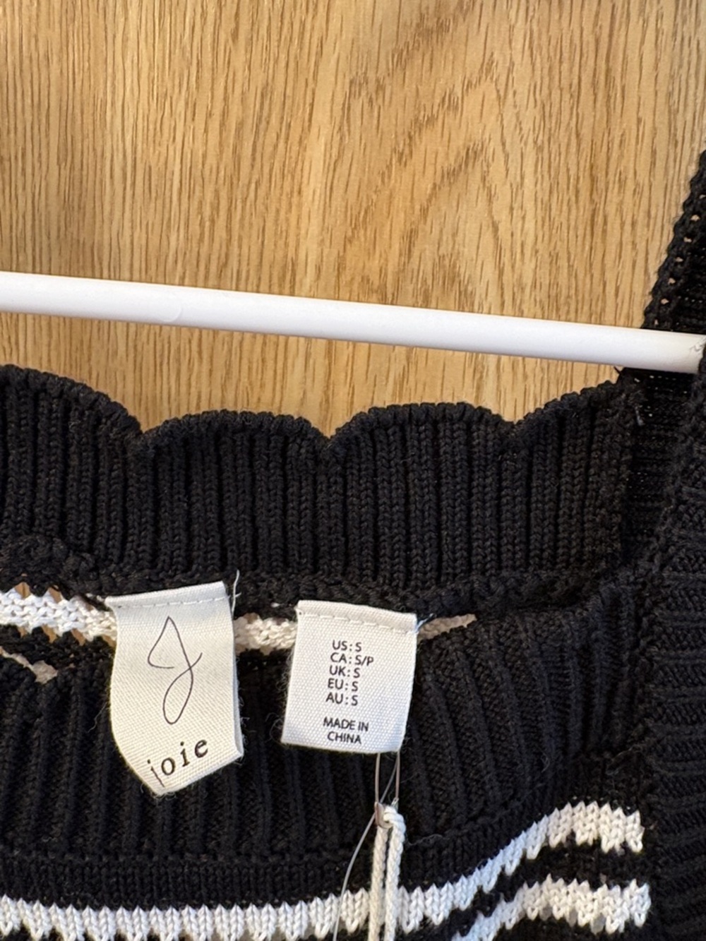 Joie Black and White Striped Knit Midi Dress - Picture 2 of 3